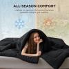imageBedsure Comforter Duvet Insert  Quilted Comforters Twin XL Size All Season Duvet GentleSoft Down Alternative Bedding Blanket with 8 Tabs Gifts for WomenMen Red Twin XL 92 x 68 InchesBlack