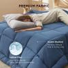 imageBedsure Comforter Duvet Insert  Quilted Comforters Twin XL Size All Season Duvet GentleSoft Down Alternative Bedding Blanket with 8 Tabs Gifts for WomenMen Red Twin XL 92 x 68 InchesDusty Blue