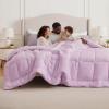 imageBedsure Comforter Duvet Insert  Quilted Comforters Twin XL Size All Season Duvet GentleSoft Down Alternative Bedding Blanket with 8 Tabs Gifts for WomenMen Red Twin XL 92 x 68 InchesLight Purple