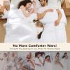 imageBedsure Comforter Duvet Insert  Quilted Comforters Twin XL Size All Season Duvet GentleSoft Down Alternative Bedding Blanket with 8 Tabs Gifts for WomenMen Red Twin XL 92 x 68 InchesWhite
