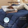 imageBedsure Comforter Duvet Insert  Quilted Comforters Twin XL Size All Season Duvet GentleSoft Down Alternative Bedding Blanket with 8 Tabs Gifts for WomenMen Red Twin XL 92 x 68 InchesNavy Blue