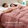 imageBedsure Comforter Duvet Insert  Quilted Comforters Twin XL Size All Season Duvet GentleSoft Down Alternative Bedding Blanket with 8 Tabs Gifts for WomenMen Red Twin XL 92 x 68 InchesDusty Pink