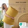 imageBedsure Comforter Duvet Insert  Quilted Comforters Twin XL Size All Season Duvet GentleSoft Down Alternative Bedding Blanket with 8 Tabs Gifts for WomenMen Red Twin XL 92 x 68 InchesMustard Yellow
