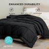imageBedsure Comforter Duvet Insert  Quilted Comforters Twin XL Size All Season Duvet GentleSoft Down Alternative Bedding Blanket with 8 Tabs Gifts for WomenMen Red Twin XL 92 x 68 InchesBlack