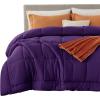 imageBedsure Comforter Duvet Insert  Quilted Comforters Twin XL Size All Season Duvet GentleSoft Down Alternative Bedding Blanket with 8 Tabs Gifts for WomenMen Red Twin XL 92 x 68 InchesPurple