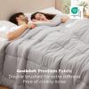imageBedsure Comforter Duvet Insert  Quilted Comforters Twin XL Size All Season Duvet GentleSoft Down Alternative Bedding Blanket with 8 Tabs Gifts for WomenMen Red Twin XL 92 x 68 InchesLight Grey
