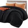 imageBedsure Comforter Duvet Insert  Quilted Comforters Twin XL Size All Season Duvet GentleSoft Down Alternative Bedding Blanket with 8 Tabs Gifts for WomenMen Red Twin XL 92 x 68 InchesBlack
