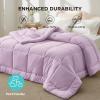 imageBedsure Comforter Duvet Insert  Quilted Comforters Twin XL Size All Season Duvet GentleSoft Down Alternative Bedding Blanket with 8 Tabs Gifts for WomenMen Red Twin XL 92 x 68 InchesLight Purple
