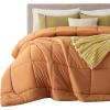 imageBedsure Comforter Duvet Insert  Quilted Comforters Twin XL Size All Season Duvet GentleSoft Down Alternative Bedding Blanket with 8 Tabs Gifts for WomenMen Red Twin XL 92 x 68 InchesBurnt Orange