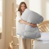 imageBedsure Comforter Duvet Insert  Quilted Comforters Twin XL Size All Season Duvet GentleSoft Down Alternative Bedding Blanket with 8 Tabs Gifts for WomenMen Red Twin XL 92 x 68 InchesLight Grey