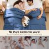 imageBedsure Comforter Duvet Insert  Quilted Comforters Twin XL Size All Season Duvet GentleSoft Down Alternative Bedding Blanket with 8 Tabs Gifts for WomenMen Red Twin XL 92 x 68 InchesDusty Blue