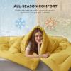imageBedsure Comforter Duvet Insert  Quilted Comforters Twin XL Size All Season Duvet GentleSoft Down Alternative Bedding Blanket with 8 Tabs Gifts for WomenMen Red Twin XL 92 x 68 InchesMustard Yellow