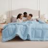 imageBedsure Comforter Duvet Insert  Quilted Comforters Twin XL Size All Season Duvet GentleSoft Down Alternative Bedding Blanket with 8 Tabs Gifts for WomenMen Red Twin XL 92 x 68 InchesAqua