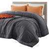 imageBedsure Comforter Duvet Insert  Quilted Comforters Twin XL Size All Season Duvet GentleSoft Down Alternative Bedding Blanket with 8 Tabs Gifts for WomenMen Red Twin XL 92 x 68 InchesGrey