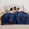 imageBedsure Comforter Duvet Insert  Quilted Comforters Twin XL Size All Season Duvet GentleSoft Down Alternative Bedding Blanket with 8 Tabs Gifts for WomenMen Red Twin XL 92 x 68 InchesNavy Blue