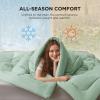 imageBedsure Comforter Duvet Insert  Quilted Comforters Twin XL Size All Season Duvet GentleSoft Down Alternative Bedding Blanket with 8 Tabs Gifts for WomenMen Red Twin XL 92 x 68 InchesSage Green