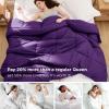 imageBedsure Comforter Duvet Insert  Quilted Comforters Twin XL Size All Season Duvet GentleSoft Down Alternative Bedding Blanket with 8 Tabs Gifts for WomenMen Red Twin XL 92 x 68 InchesPurple