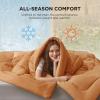 imageBedsure Comforter Duvet Insert  Quilted Comforters Twin XL Size All Season Duvet GentleSoft Down Alternative Bedding Blanket with 8 Tabs Gifts for WomenMen Red Twin XL 92 x 68 InchesBurnt Orange