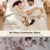 imageBedsure Comforter Duvet Insert  Quilted Comforters Twin XL Size All Season Duvet GentleSoft Down Alternative Bedding Blanket with 8 Tabs Gifts for WomenMen Red Twin XL 92 x 68 InchesLinen