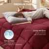 imageBedsure Comforter Duvet Insert  Quilted Comforters Twin XL Size All Season Duvet GentleSoft Down Alternative Bedding Blanket with 8 Tabs Gifts for WomenMen Red Twin XL 92 x 68 InchesRed