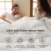 imageBedsure Feather Down Comforter Oversized King Size Luxurious Hotel Duvet Insert with Storage Bag amp 8 Corner Tabs PureWoven Ultra Soft Cotton Blend Fabric All Season Comforter 120x96 Inches WhiteWhite