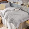 imageBedsure Comforter Duvet Insert  Quilted Comforters Twin XL Size All Season Duvet GentleSoft Down Alternative Bedding Blanket with 8 Tabs Gifts for WomenMen Red Twin XL 92 x 68 InchesLight Grey