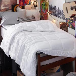imageBedsure Comforter Duvet Insert  Quilted Comforters Twin XL Size All Season Duvet GentleSoft Down Alternative Bedding Blanket with 8 Tabs Gifts for WomenMen Red Twin XL 92 x 68 InchesWhite