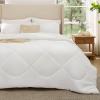 imageBedsure 7 Pieces Queen Comforter Set Premium Series Hotel Luxury Soft Bed in a Bag Goose Down Alternative Safe for Sensitive Skin Bedding Comforter All Season Medium Warmth Olive Green Queen Size03  White  Wavy Quilted