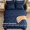 imageBedsure 7 Pieces Queen Comforter Set Premium Series Hotel Luxury Soft Bed in a Bag Goose Down Alternative Safe for Sensitive Skin Bedding Comforter All Season Medium Warmth Olive Green Queen Size02  Navy Blue