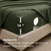 imageBedsure 7 Pieces Queen Comforter Set Premium Series Hotel Luxury Soft Bed in a Bag Goose Down Alternative Safe for Sensitive Skin Bedding Comforter All Season Medium Warmth Olive Green Queen Size06  Olive Green