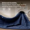 imageBedsure 7 Pieces Queen Comforter Set Premium Series Hotel Luxury Soft Bed in a Bag Goose Down Alternative Safe for Sensitive Skin Bedding Comforter All Season Medium Warmth Olive Green Queen Size02  Navy Blue