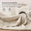 imageBedsure 7 Pieces Queen Comforter Set Premium Series Hotel Luxury Soft Bed in a Bag Goose Down Alternative Safe for Sensitive Skin Bedding Comforter All Season Medium Warmth Olive Green Queen Size04  Beige