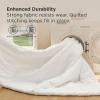 imageBedsure 7 Pieces Queen Comforter Set Premium Series Hotel Luxury Soft Bed in a Bag Goose Down Alternative Safe for Sensitive Skin Bedding Comforter All Season Medium Warmth Olive Green Queen Size03  White  Wavy Quilted