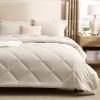 imageBedsure 7 Pieces Queen Comforter Set Premium Series Hotel Luxury Soft Bed in a Bag Goose Down Alternative Safe for Sensitive Skin Bedding Comforter All Season Medium Warmth Olive Green Queen Size04  Beige