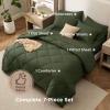imageBedsure 7 Pieces Queen Comforter Set Premium Series Hotel Luxury Soft Bed in a Bag Goose Down Alternative Safe for Sensitive Skin Bedding Comforter All Season Medium Warmth Olive Green Queen Size06  Olive Green