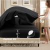 imageBedsure 7 Pieces Queen Comforter Set Premium Series Hotel Luxury Soft Bed in a Bag Goose Down Alternative Safe for Sensitive Skin Bedding Comforter All Season Medium Warmth Olive Green Queen Size01  Black