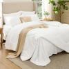 imageBedsure 7 Pieces Queen Comforter Set Premium Series Hotel Luxury Soft Bed in a Bag Goose Down Alternative Safe for Sensitive Skin Bedding Comforter All Season Medium Warmth Olive Green Queen Size03  White  Wavy Quilted