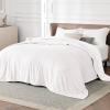 imageBedsure GentleSoft Fleece Throw Blanket for Couch Oxford Tan  Lightweight Plush Fuzzy Cozy Soft Blankets and Throws for Sofa 50x60 inches01  White