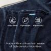 imageBedsure GentleSoft Fleece Throw Blanket for Couch Oxford Tan  Lightweight Plush Fuzzy Cozy Soft Blankets and Throws for Sofa 50x60 inches02  Navy