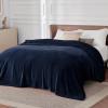 imageBedsure GentleSoft Fleece Throw Blanket for Couch Oxford Tan  Lightweight Plush Fuzzy Cozy Soft Blankets and Throws for Sofa 50x60 inches02  Navy