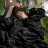 imageBedsure GentleSoft Fleece Throw Blanket for Couch Oxford Tan  Lightweight Plush Fuzzy Cozy Soft Blankets and Throws for Sofa 50x60 inches03  Black