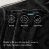 imageBedsure GentleSoft Fleece Throw Blanket for Couch Oxford Tan  Lightweight Plush Fuzzy Cozy Soft Blankets and Throws for Sofa 50x60 inches03  Black