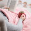 imageBedsure GentleSoft Fleece Throw Blanket for Couch Oxford Tan  Lightweight Plush Fuzzy Cozy Soft Blankets and Throws for Sofa 50x60 inches05  Pink