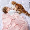 imageBedsure GentleSoft Fleece Throw Blanket for Couch Oxford Tan  Lightweight Plush Fuzzy Cozy Soft Blankets and Throws for Sofa 50x60 inches05  Pink