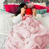 imageBedsure GentleSoft Fleece Throw Blanket for Couch Oxford Tan  Lightweight Plush Fuzzy Cozy Soft Blankets and Throws for Sofa 50x60 inches05  Pink