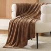 imageBedsure GentleSoft Fleece Throw Blanket for Couch Oxford Tan  Lightweight Plush Fuzzy Cozy Soft Blankets and Throws for Sofa 50x60 inchesBurnt Brown