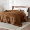 imageBedsure GentleSoft Fleece Throw Blanket for Couch Oxford Tan  Lightweight Plush Fuzzy Cozy Soft Blankets and Throws for Sofa 50x60 inchesBurnt Brown