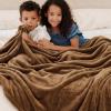 imageBedsure GentleSoft Fleece Throw Blanket for Couch Oxford Tan  Lightweight Plush Fuzzy Cozy Soft Blankets and Throws for Sofa 50x60 inchesBurnt Brown