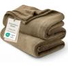 imageBedsure GentleSoft Fleece Throw Blanket for Couch Oxford Tan  Lightweight Plush Fuzzy Cozy Soft Blankets and Throws for Sofa 50x60 inchesCamel