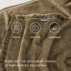 imageBedsure GentleSoft Fleece Throw Blanket for Couch Oxford Tan  Lightweight Plush Fuzzy Cozy Soft Blankets and Throws for Sofa 50x60 inchesCamel